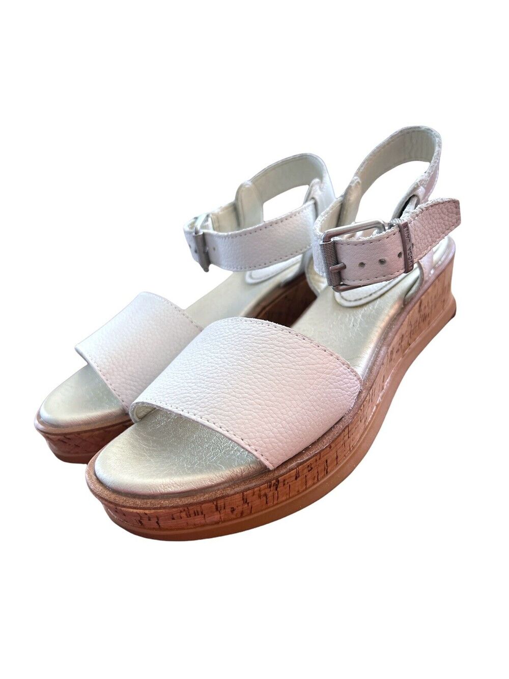 Lucca Lane 6 M White Comfort Platform Ankle Strap Sandals Women's Shoes Kameron